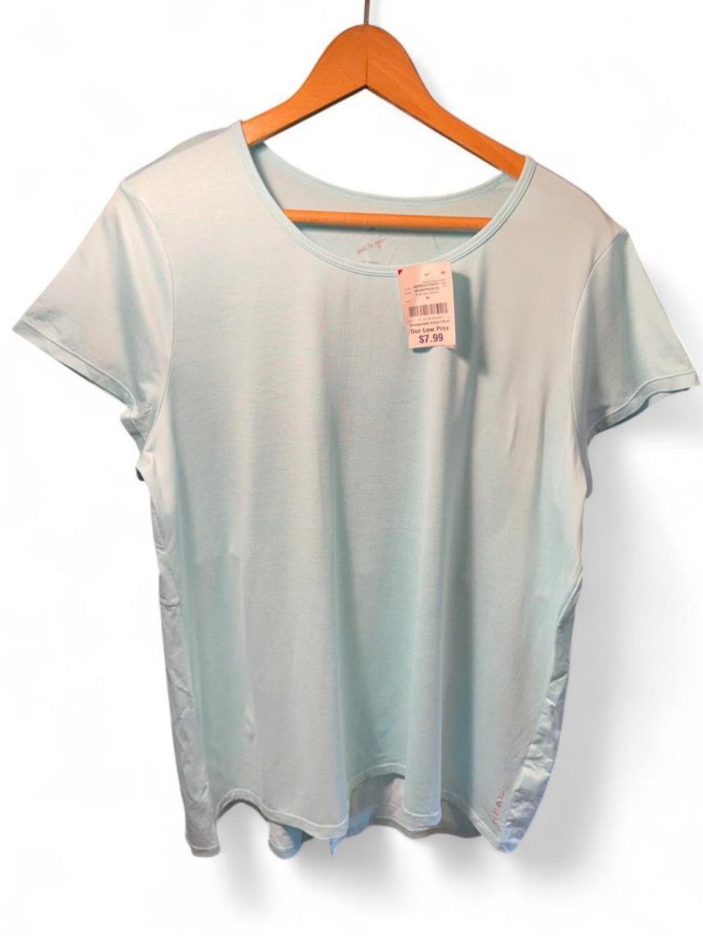 Head Light Blue Scoop Neck Short Sleeve Tee